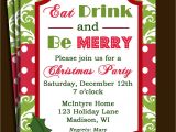 Order Christmas Party Invitations Christmas Party Invitation Printable or Printed with Free