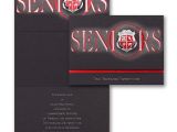 Order Graduation Invitations Senior 39 S Crest In Red Graduation Announcement