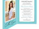 Order Quinceanera Invitations Online White Ribbon Turquoise Quinceanera Invitation