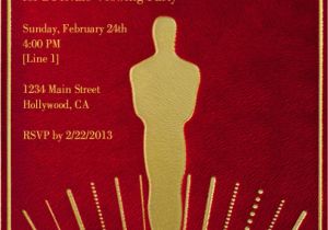 Oscar Party Invitation Template Award Invitation Templates