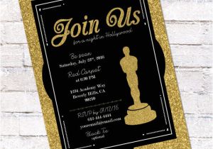 Oscar Party Invitation Template Hollywood Oscar Party Invitation Academy Awards Invite