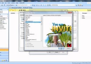 Outlook Party Invitation Template Microsoft Outlook Email Setup for Birthday Invitation