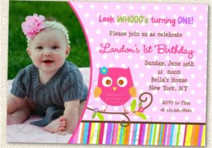 Owl 1st Birthday Invitations Owl Invitations