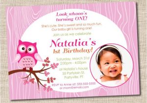 Owl 1st Birthday Party Invitations Pink Owl Birthday Party Invitations Printable Owl Party