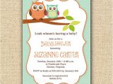 Owl Baby Shower Invitations Etsy Items Similar to Owl Baby Shower Invitations Diy