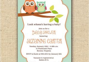 Owl Baby Shower Invitations Etsy Items Similar to Owl Baby Shower Invitations Diy