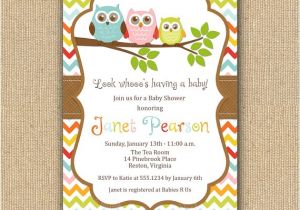 Owl Baby Shower Invitations Etsy Owl Baby Shower Invitations Diy Printable by Poofyprints