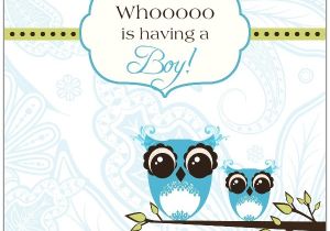 Owl Baby Shower Invitations for Boy Funky Owl Boy Baby Shower Invitations