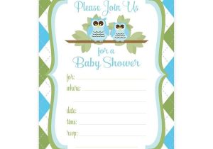 Owl Baby Shower Invitations for Boy Owl Boy Baby Shower Invitations
