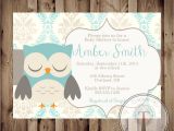 Owl Baby Shower Invitations for Boy Printable Baby Shower Invite Owl Baby Shower Invitation