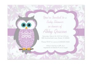 Owl Baby Shower Invitations for Girls Owl Baby Shower Invitation for Girls Purple 730