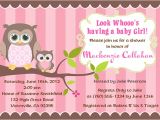 Owl Baby Shower Invitations for Girls Owl Girl Baby Shower Invitations Owl Baby Shower Boy