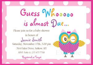 Owl Baby Shower Invitations Free Free Owl Baby Shower Invitation Template