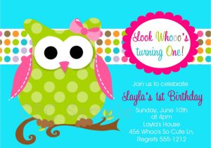 Owl Birthday Party Invites Owl Birthday Invitations Printable or Printed Invite