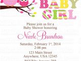 Owl Invitations for Baby Shower Owl Baby Girl Shower Invitations