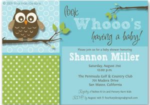 Owl Invites for Baby Shower Owl themed Baby Shower Invitation