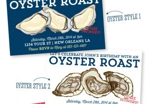Oyster Roast Birthday Invitations Oyster Roast Dinner Party Invitation Seafood Party Custom
