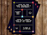 Pac Man Birthday Invitation Template Novel Concept Designs Pac Man Birthday Party Invitation