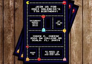 Pac Man Birthday Invitation Template Novel Concept Designs Pac Man Birthday Party Invitation