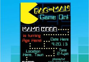 Pac Man Birthday Invitation Template Pacman Birthday Party Invitation Templates