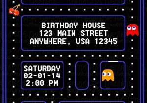 Pac Man Birthday Invitation Template Pacman Party Invitations Google Search Party Ideas
