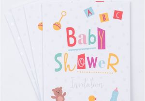 Packs Of Baby Shower Invitations Abc Baby Shower Invitations Pack 10