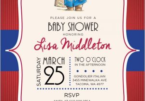 Paddington Bear Baby Shower Invitations Paddington Bear Custom Baby Shower Invitation