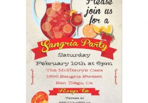 Paella Party Invitations Festive Sangria Party Invitations 5 Quot X 7 Quot Invitation Card
