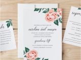 Pages Wedding Invitation Template Diy Wedding Invitation Template Colorful Floral Word
