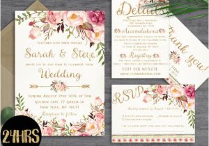 Pages Wedding Invitation Template Floral Wedding Invitation Template Wedding Invitation