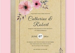 Pages Wedding Invitation Template Free Rustic Wedding Invitation Template Word Psd