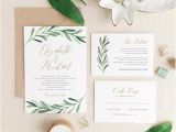 Pages Wedding Invitation Template Mac Greenery Wedding Invitation Template Printable Wedding