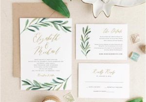 Pages Wedding Invitation Template Mac Greenery Wedding Invitation Template Printable Wedding