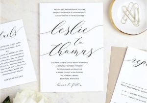 Pages Wedding Invitation Template Mac Printable Wedding Invitation Template Modern Calligraphy