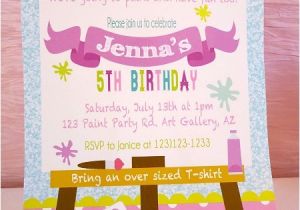 Paint Party Invitation Ideas Art Birthday Party Ideas for Kids Moms Munchkins
