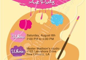 Paint Party Invitation Ideas Art Paint Party Birthday Party Invitation Paint by