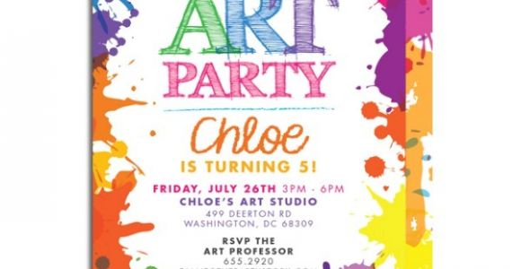 Paint Party Invitation Template 7 Best Images Of Art Party Invitations Printable Paint