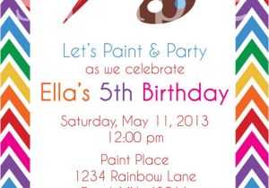 Paint Party Invitation Template Birthday Invites Awesome 10 Art Painting Party