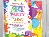 Paint Party Invitation Template Free Art Paint Party Invitations Printable Birthday Invitation