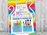 Paint Party Invitation Template Free Art Party Invitation Art Party Art Birthday Invitation Art