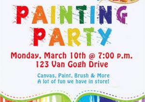 Paint Party Invitation Template Free Invite and Delight Painting Party