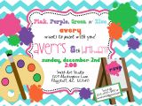Paint Party Invitation Template Free Paint Party Invitation Printable Invite by Luv Bug by