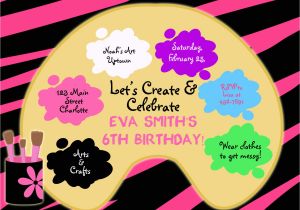 Paint Party Invitation Template Free Paint Party Invitations
