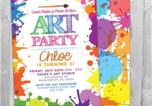 Painting Party Invitation Ideas Art Paint Party Invitations Printable Birthday Invitation