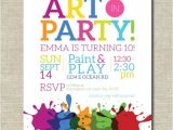 Painting Party Invitation Ideas Art Party Invitation Painting Party Art Birthday Party