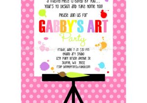 Painting Party Invitation Ideas Painting Art Party Printable Invitation Dimple Prints Shop