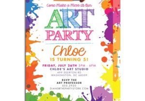 Painting Party Invitations Free Printable 7 Best Images Of Art Party Invitations Printable Paint