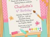 Painting Party Invitations Free Printable Art Painting Birthday Party Invitation for Kids Printable