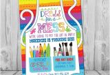 Painting Party Invitations Free Printable Art Party Invitation Art Party Art Birthday Invitation Art