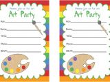 Painting Party Invitations Free Printable Art Party Invitations Birthday Party for Kids Pbs